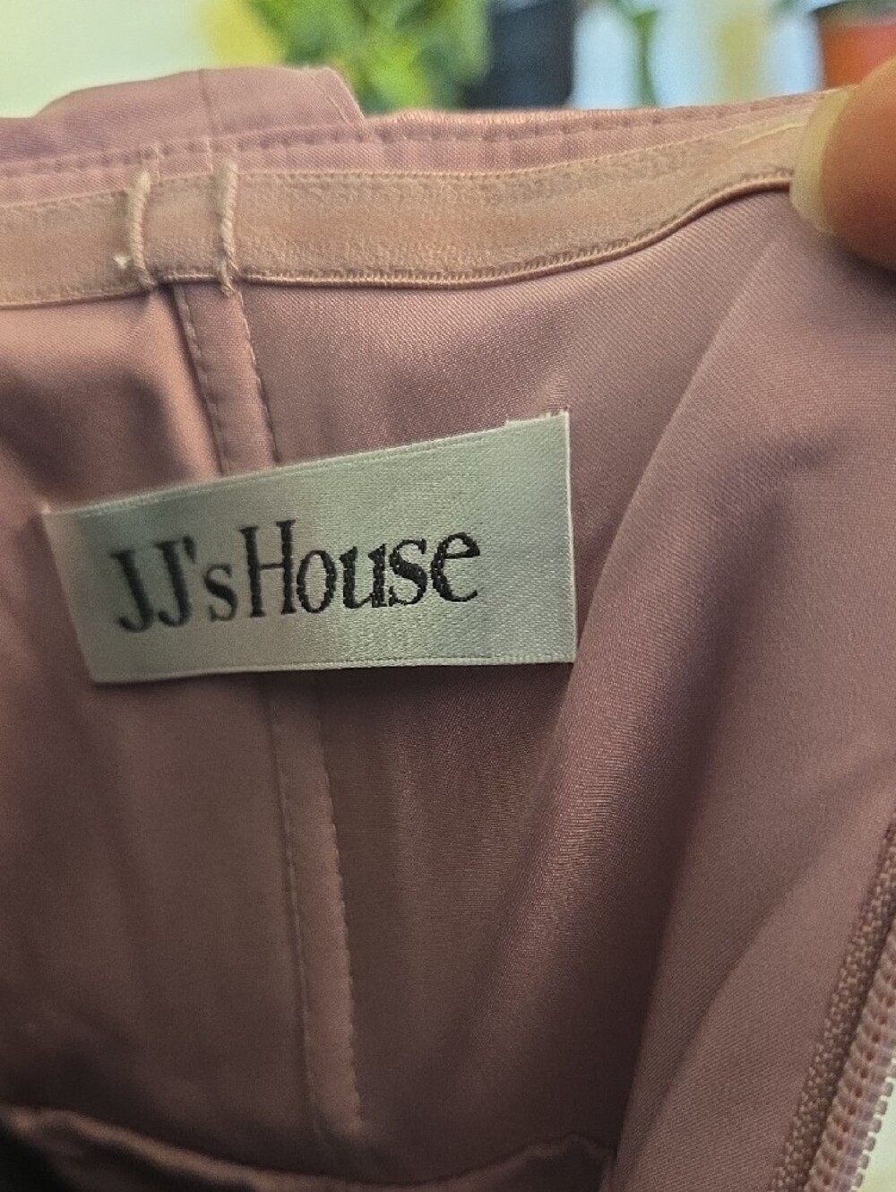 JJs House One-Shoulder Mauve Pink Satin Evening Gown. 0375 - Picture 9 of 11